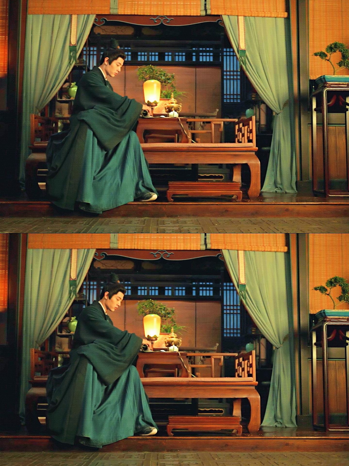 ——ʚ₁₀₀₅ɞ—— 肖战 藏海美的像一幅青绿山水画！鹅黄和青绿的搭配，绝啦！肖