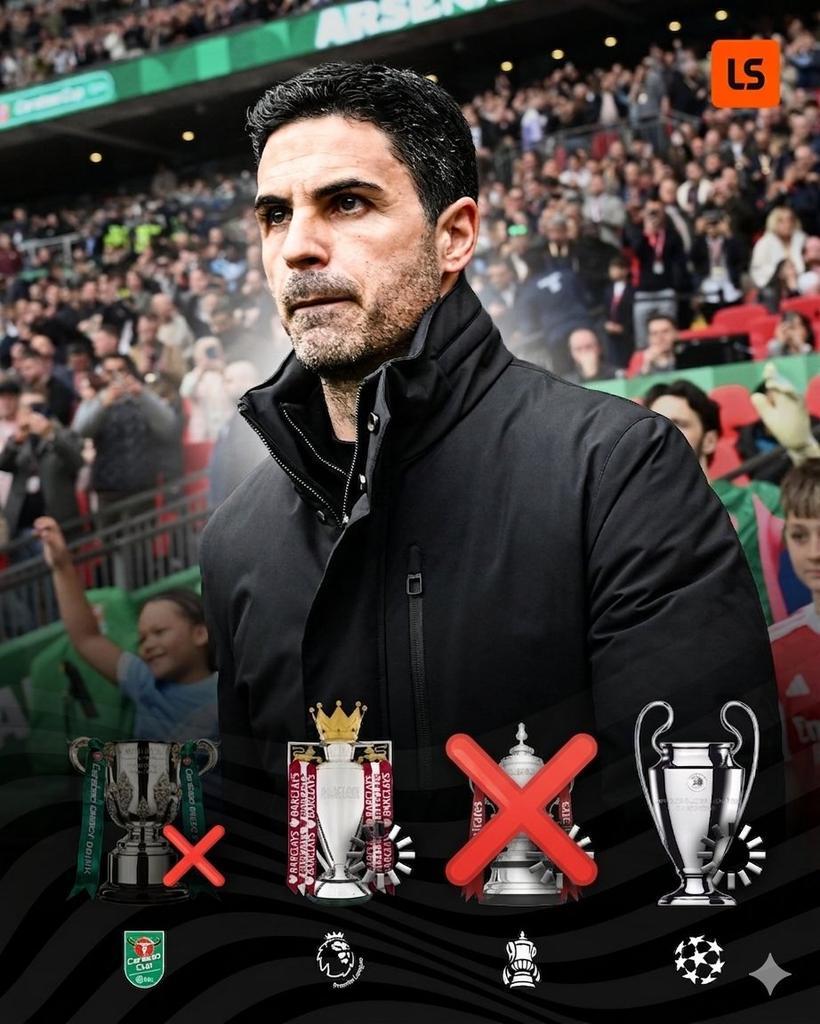 心痛吗？枪手13天接连丢掉联赛杯+足总杯，四线争冠变两线
足总杯1/4决赛，阿森