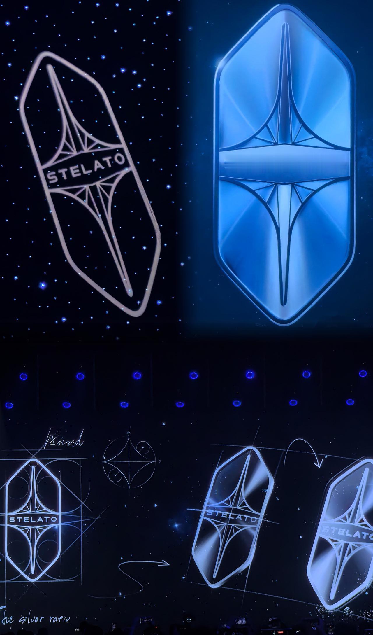 享界在星享用户之夜上“发标”了！新车标延续了鸿蒙智行家族化的设计语言 ，从星形线