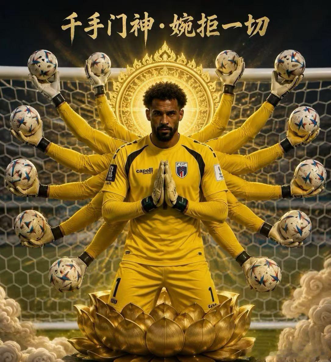 佛得角门将 封神我嘞个千手观音