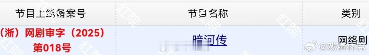 龚俊[超话]龚俊彭小苒暗河传已过审下证暗河传已过审下证 ​太想看了，期待见面！ 