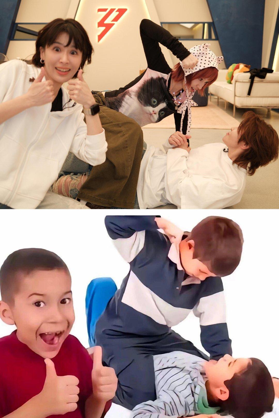 曾沛慈黄灿灿王濛抽象合照曾沛慈黄灿灿王濛cos表情包曾沛慈黄灿灿王濛模仿表情包 