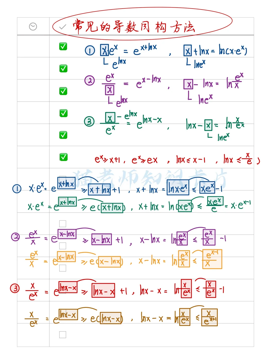 📚导数同构技巧归纳✅