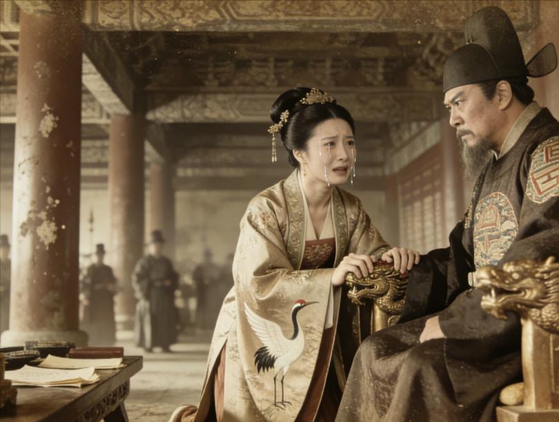 1397年，安庆公主进宫见朱元璋，把外面的女装脱掉，露出里面的一品官服，哭喊道：