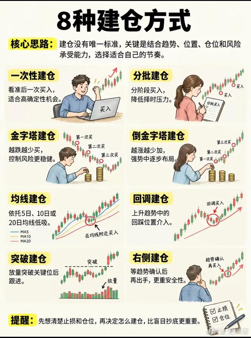 8种建仓手法，读懂买对位置比选个股更重要 不少散户都遇到过这样的窘境：明明挑中了