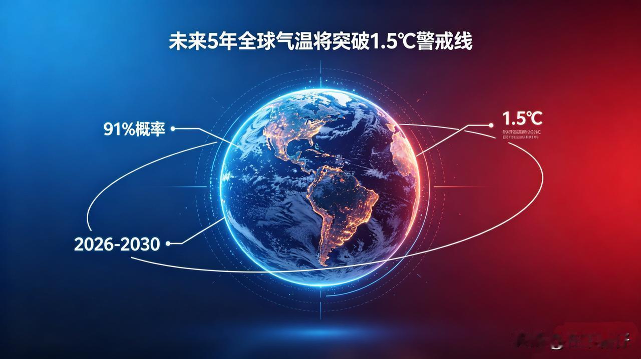 WMO重磅预警：未来5年全球大概率破1.5℃，2026–2030或连年刷新最热纪