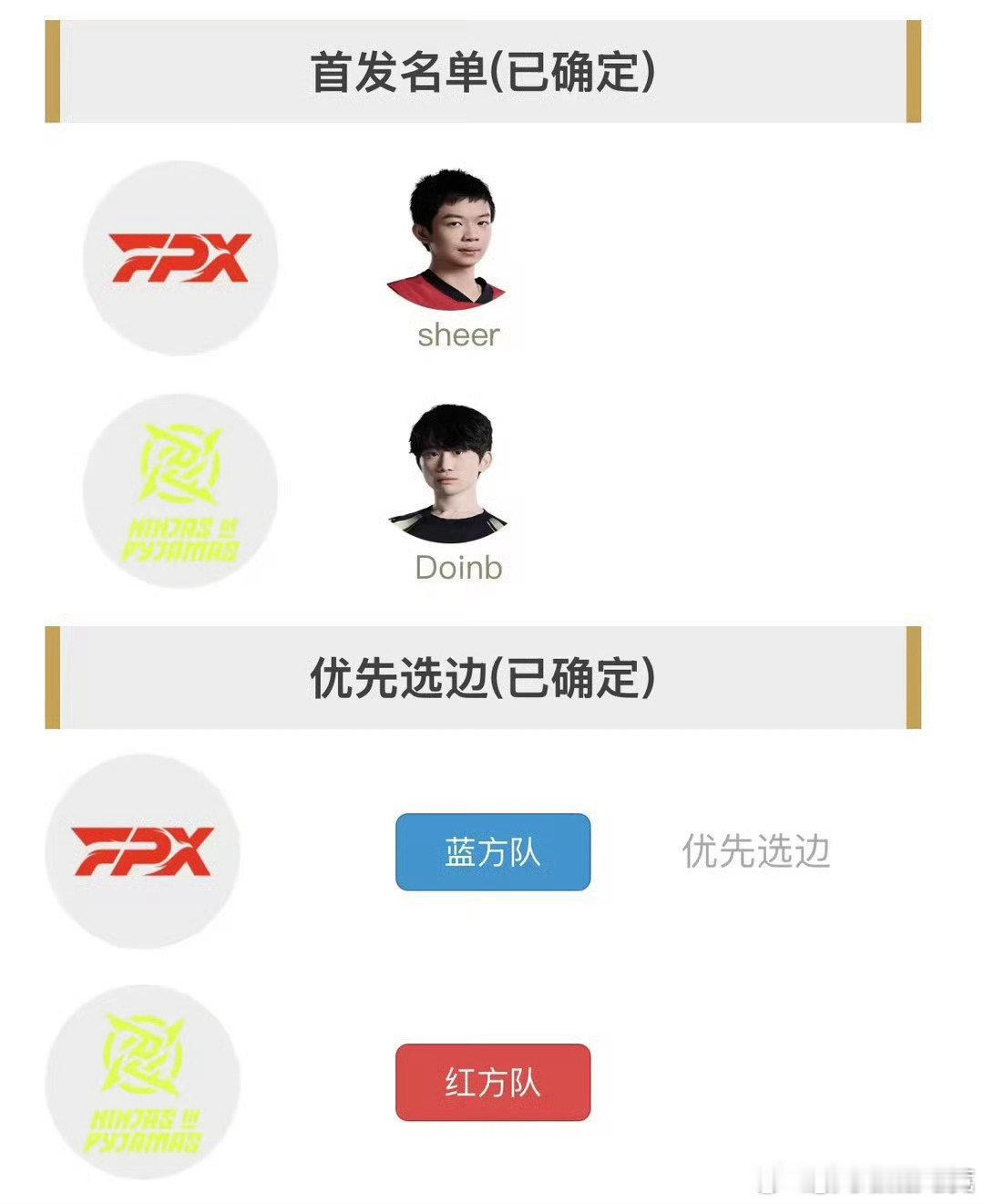 Doinb参加Solo选边    明天17:00  FPX对战NIP SOLO赛