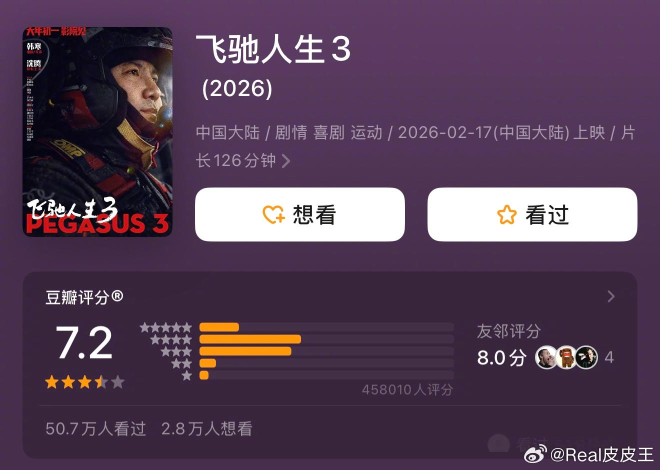 沈腾又没入围百花奖。沈腾周期内有《飞驰人生3》《抓娃娃》两部大爆电影，这两部票房