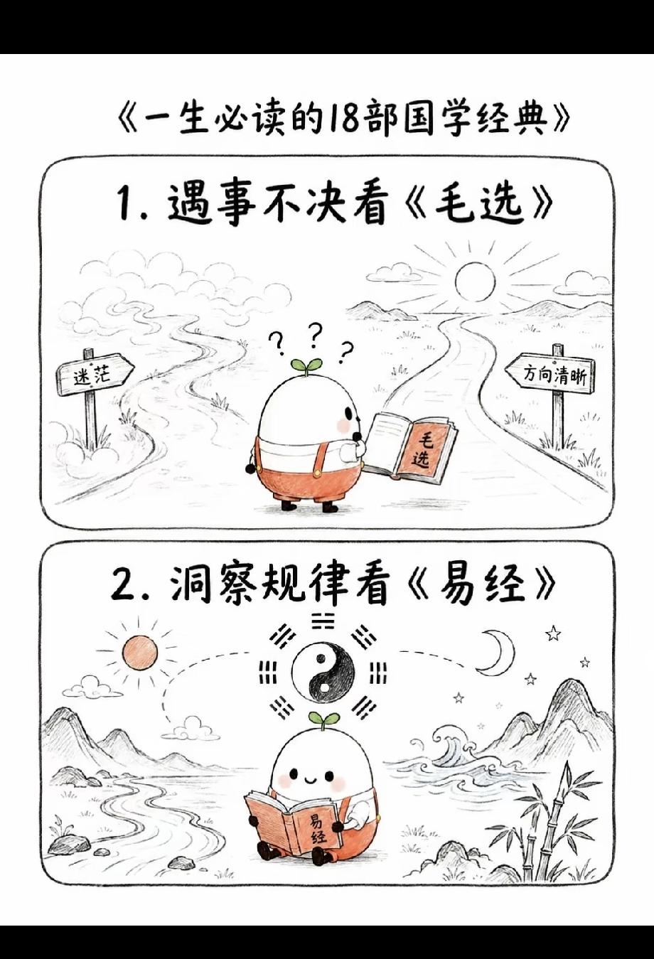 一生必读得 18 部国学经典！什么时候开始读这些经典？我记得曾经看到国学大师南怀