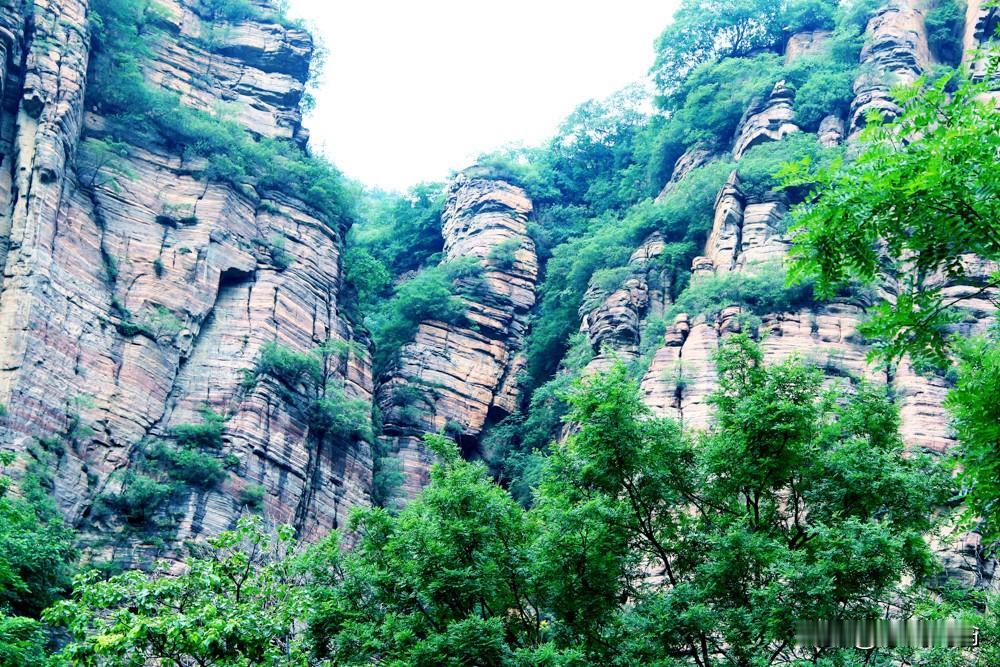 念奴娇.春游石板沟
               符进朝
太行耸峙，望危崖千仞，