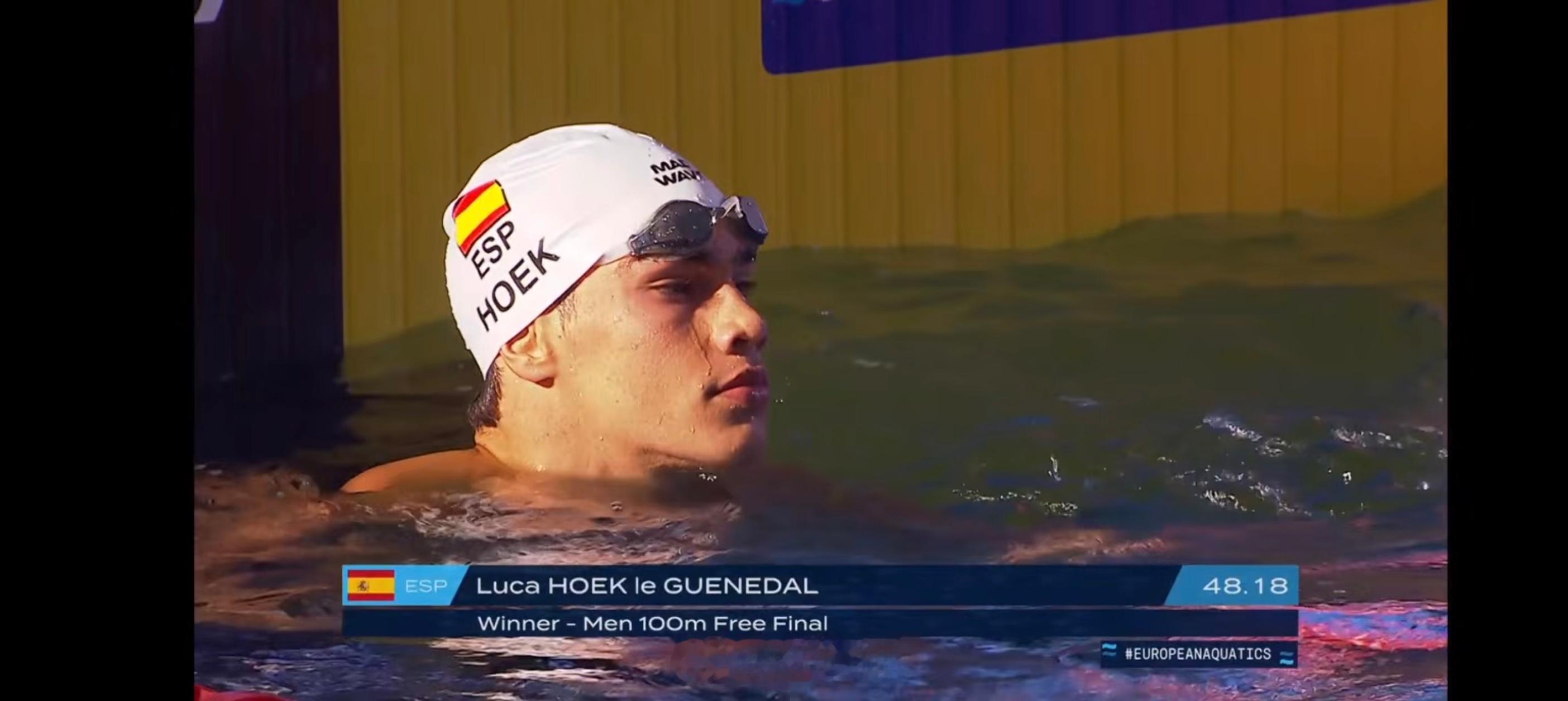 欧洲青年游泳锦标赛 男100自决赛🇪🇸Luca Hoek 48.18 