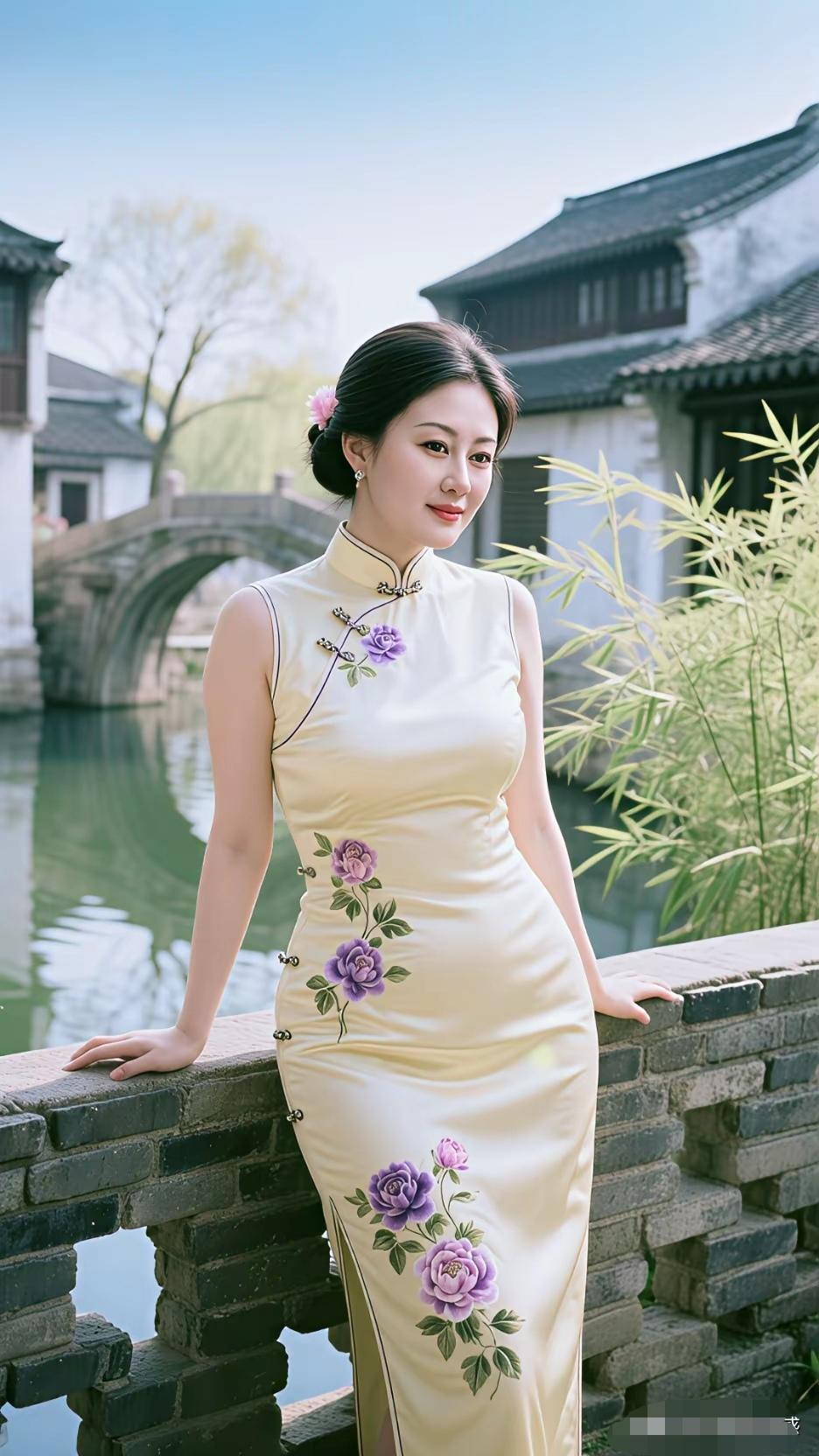 穿旗袍的美女显得稳重