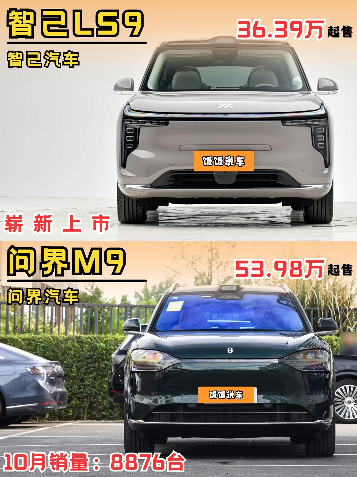 热莢盲门櫳緹侧六座大增程对比，智己LS9vs问界M9?最近在大六座 S...