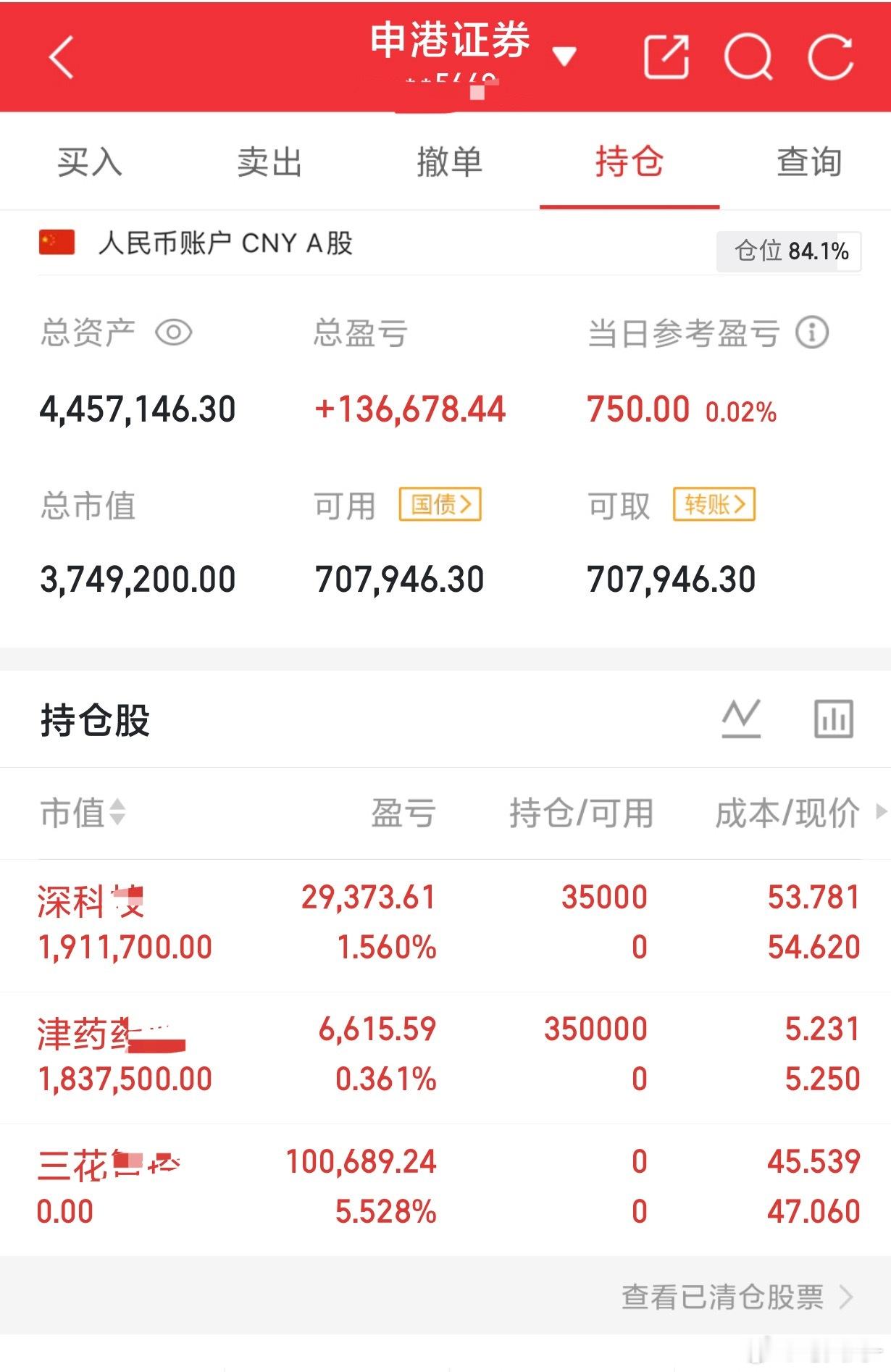 85个翻倍之旅：紧跟节奏持: 下图   华天飞了 一日游三花出了 吸了波深，满天