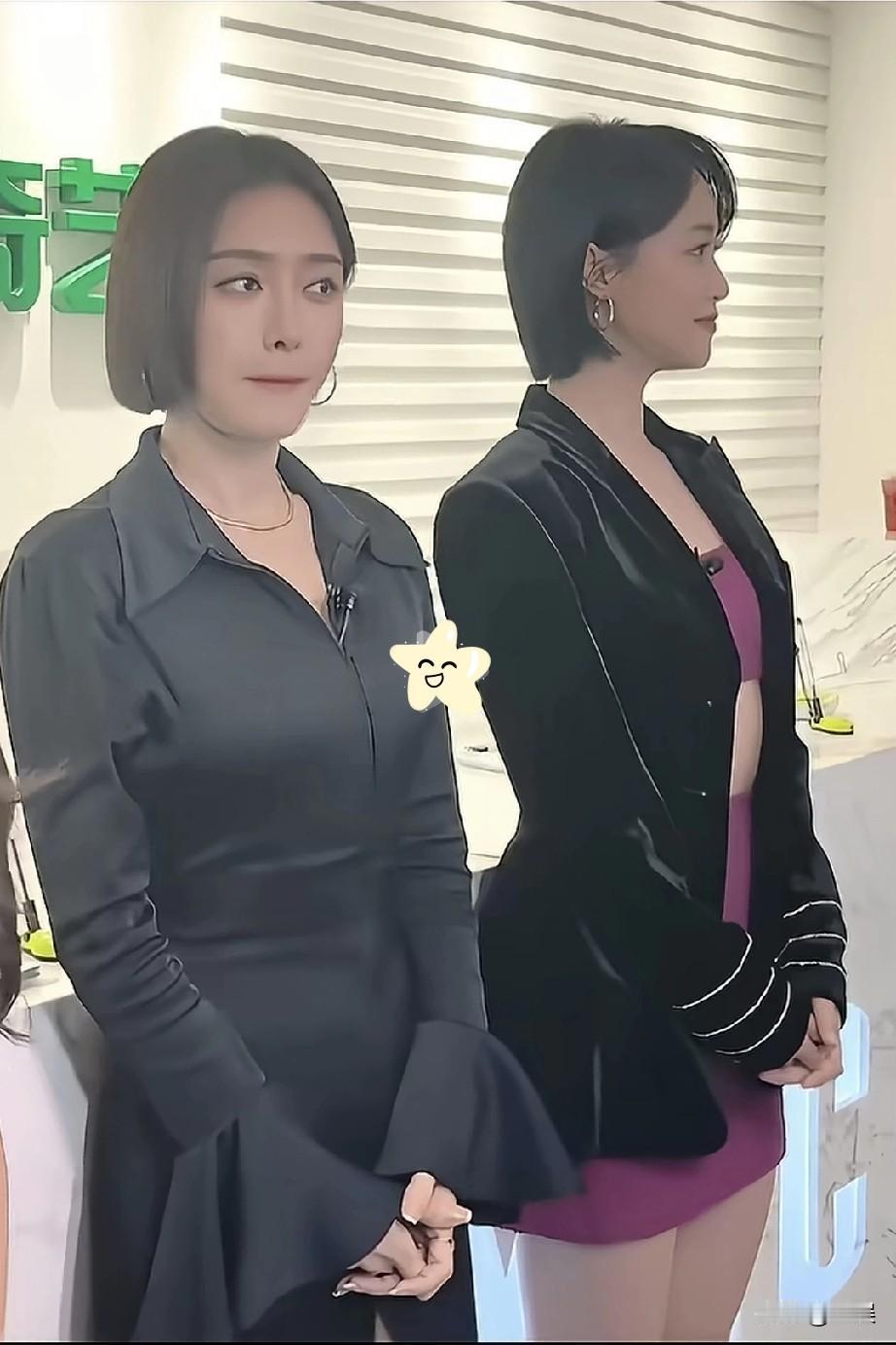 蓝盈盈黑色西装外套