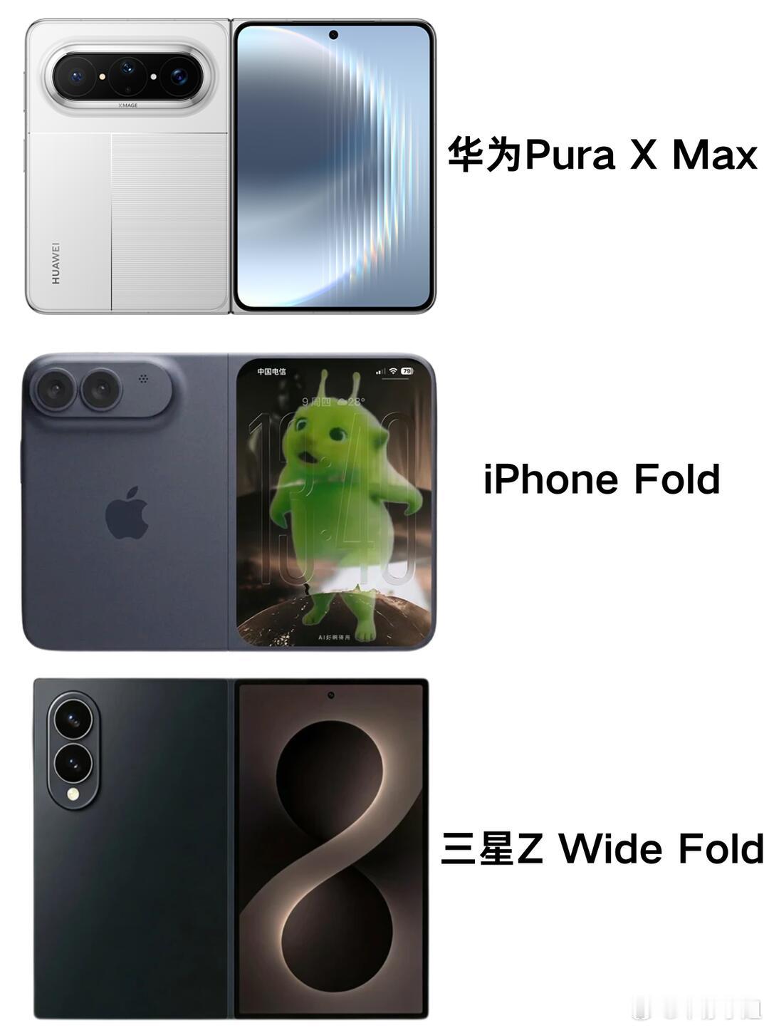 华为安卓苹果今年将齐发阔折叠没办法上一代的阔折叠卖的太好，这次华为全新形态的大阔