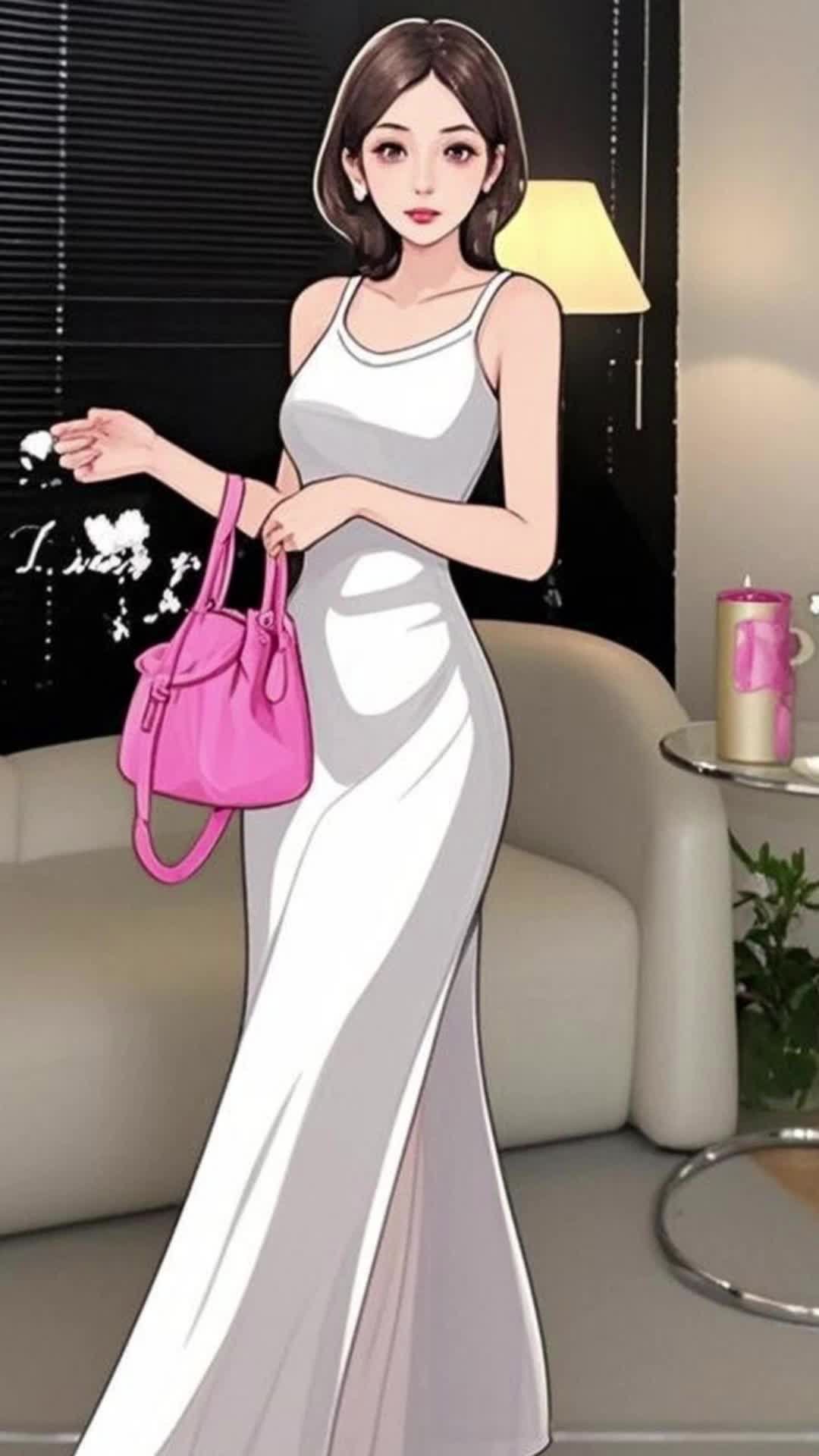 【白月光】不规则白色蕾丝吊带连衣裙纯欲气质度假风长裙 【白月光】不规则...