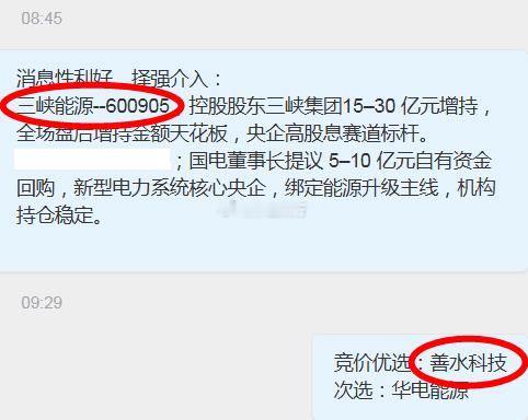 【今日复盘】买入：三峡能源买入：善水科技持有：长电科技（-9%反弹到10%，加仓