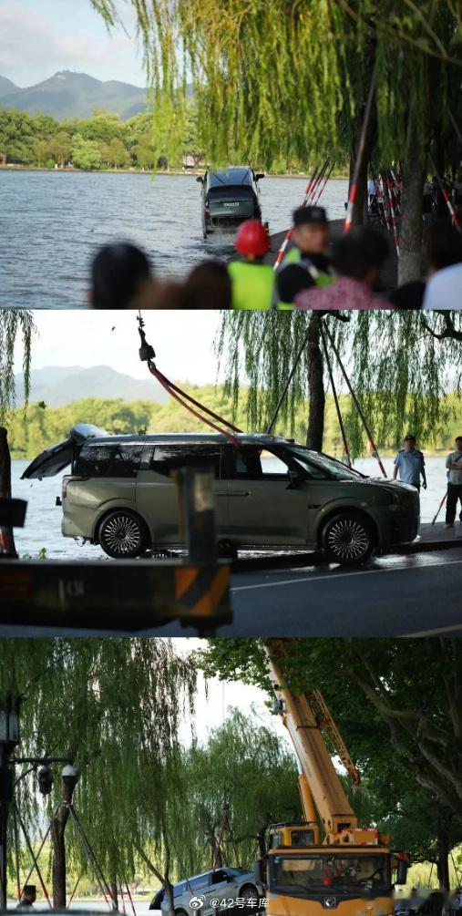 如丝绸一般的西湖水，极氪先喝上了大家开车还是得仔细仔细再仔细啊 