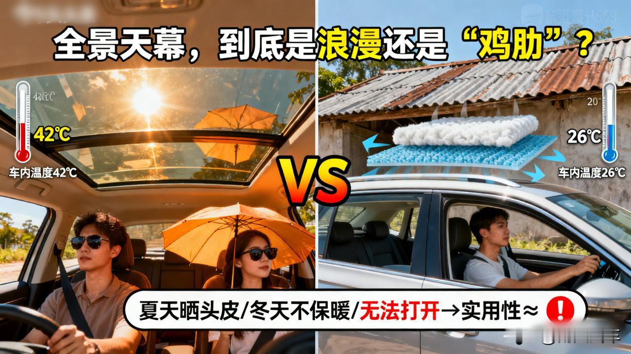 全景天幕，到底是浪漫还是“鸡肋”？

夏天晒得头皮发麻，冬天又不保暖，还不能打开