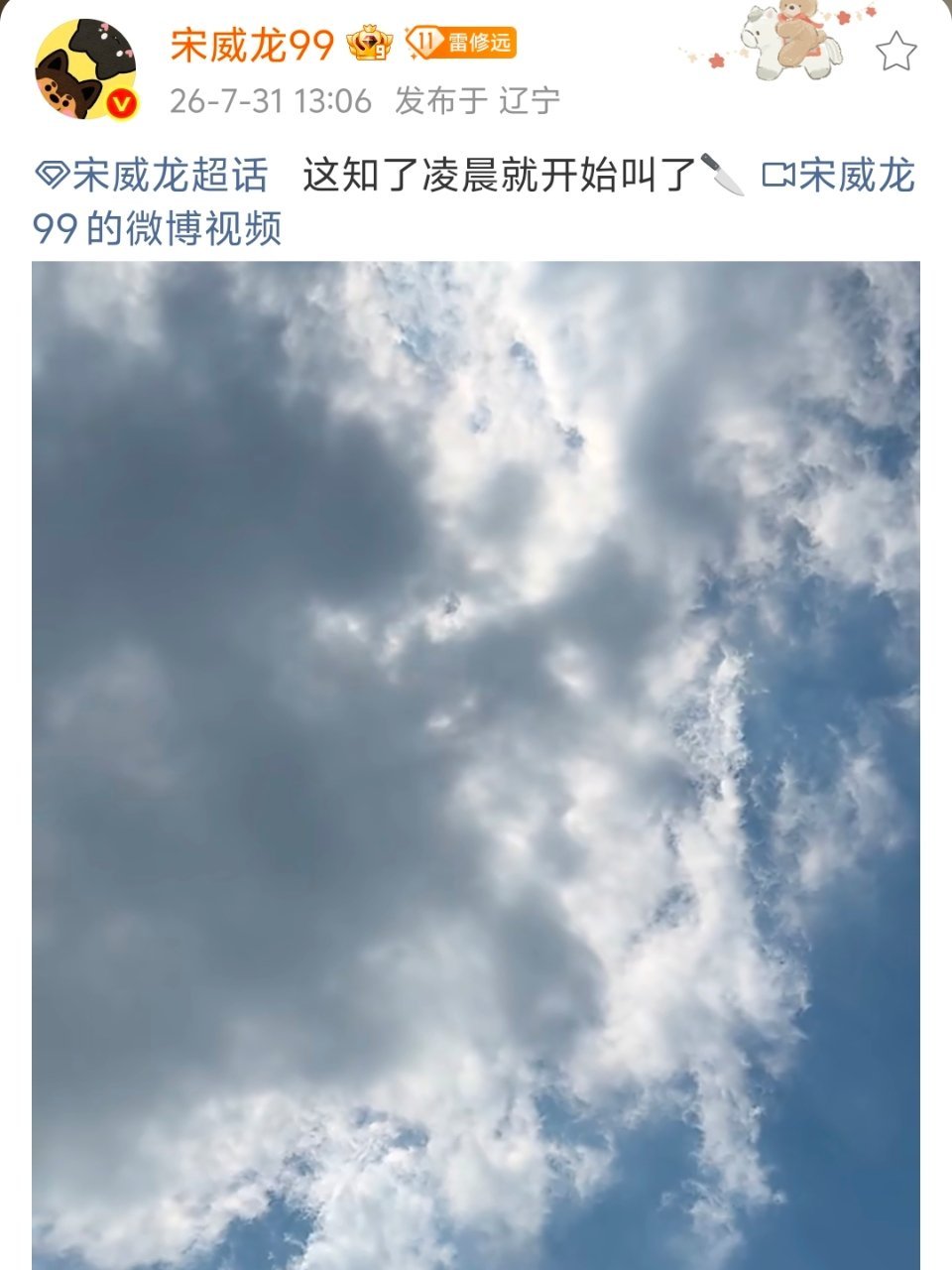 宋威龙今日行程：抓知了 