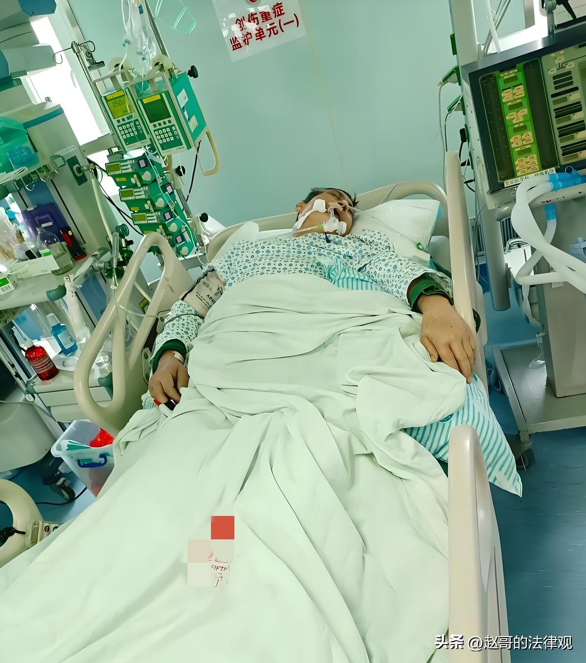 上海，男子躺在医院的病床上，已经意识不清，生命已走到了尽头，他的二婚妻子竟背着他