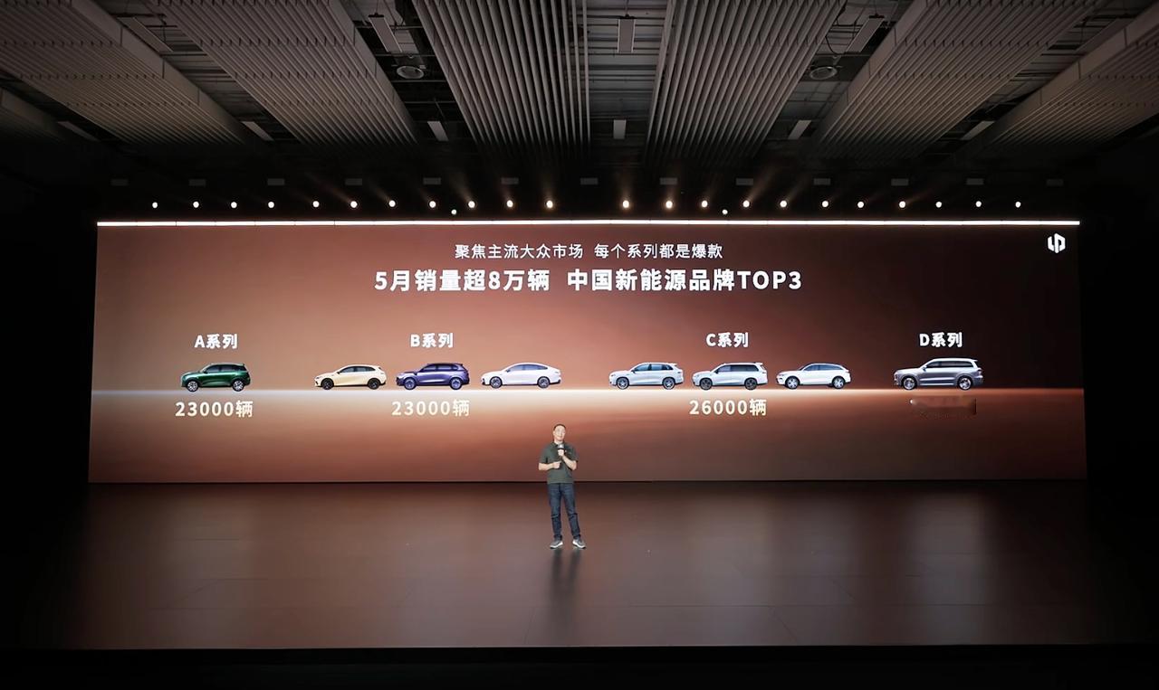 5年零跑销量80万，5月零跑销量超8万辆，零跑汽车全新C系列上市发布：

全新前