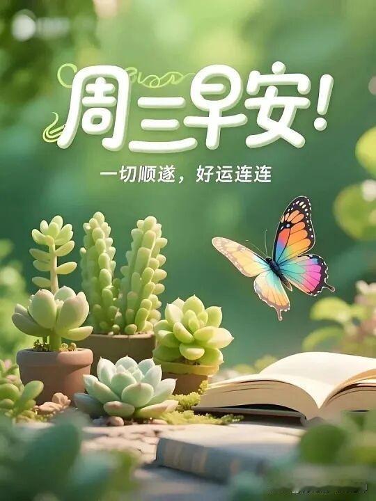 周三早安！一切顺遂，好运连连🌱🦋