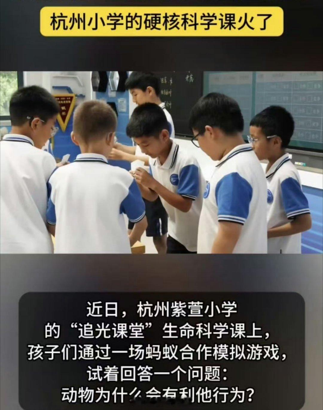 杭州小学的硬核科学课火了欢乐六一，邂逅趣味科学！紫萱小学的生命科学课别出心裁，用