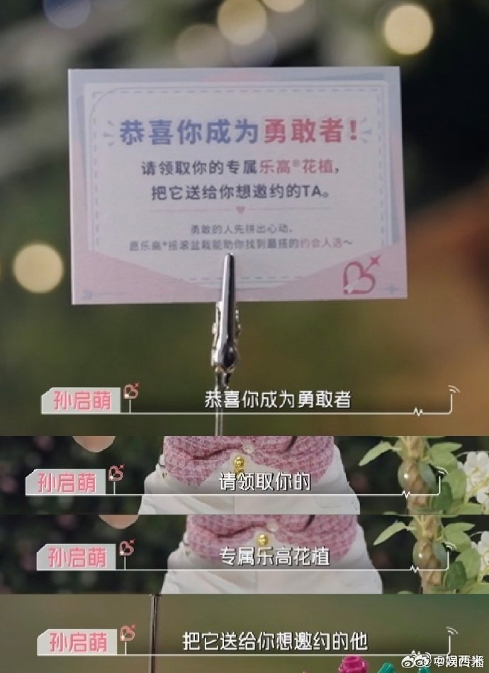 心动9勇者的花永远不枯萎心动9赵希伦的勇气拼成了永远的花赵希伦送的乐高花不会谢，
