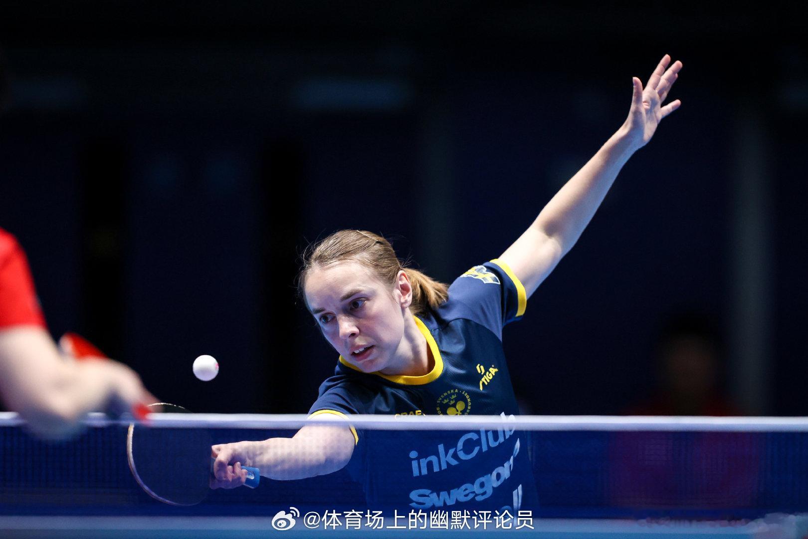 伦敦世乒赛团体赛  女子团体1/8决赛 孙颖莎3-0琳达·伯格斯特隆【11-3,