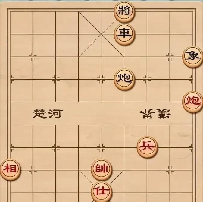 印老头说，这棋他执红能赢：“别看黑棋有车炮卒，红棋仅一炮一未过河的兵。但只要有先