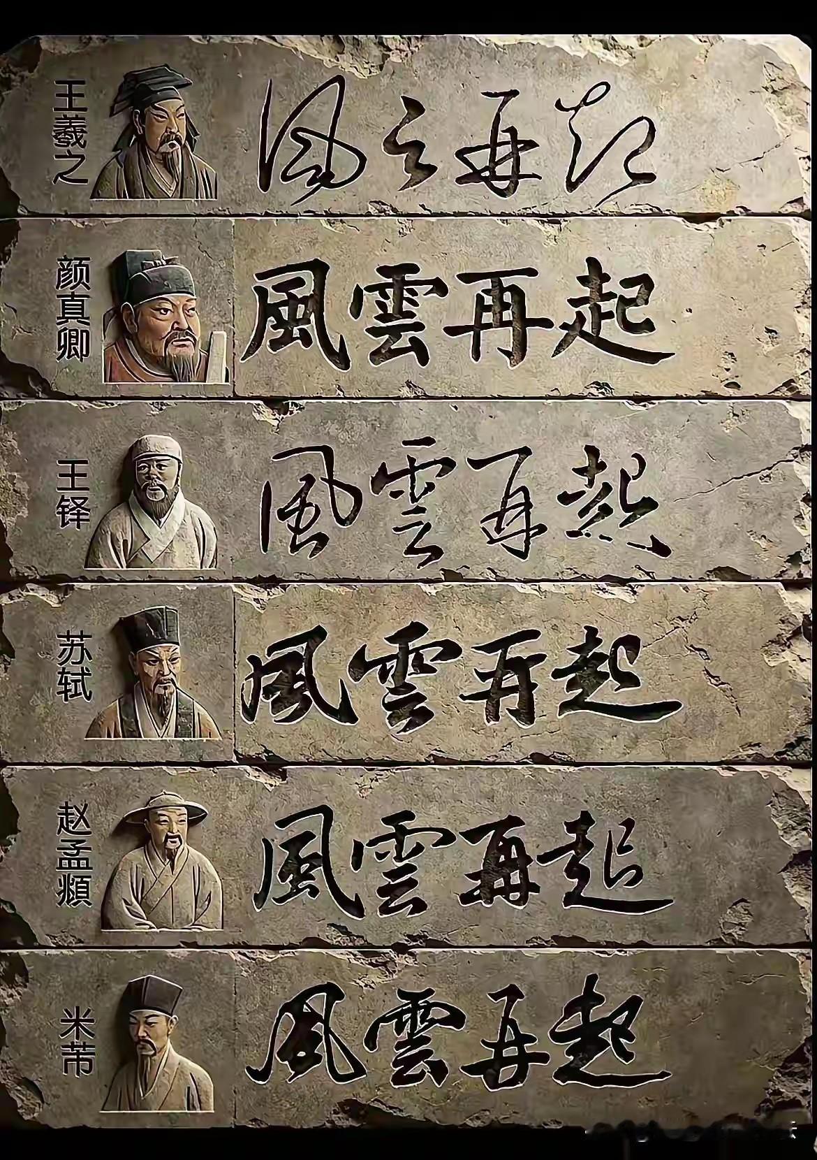 六大书法家中，我最喜欢王羲之的，因为他的字小飘逸灵动，不拘一格，像极了毛爷爷的字