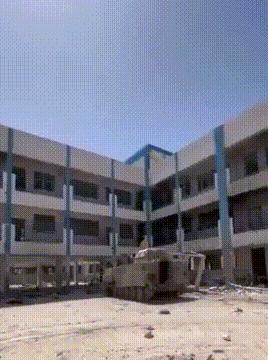 7月5日，巴勒斯坦人拍摄到，在巴勒斯坦加沙地区南部拉法市以西的沙特社区，以色列国