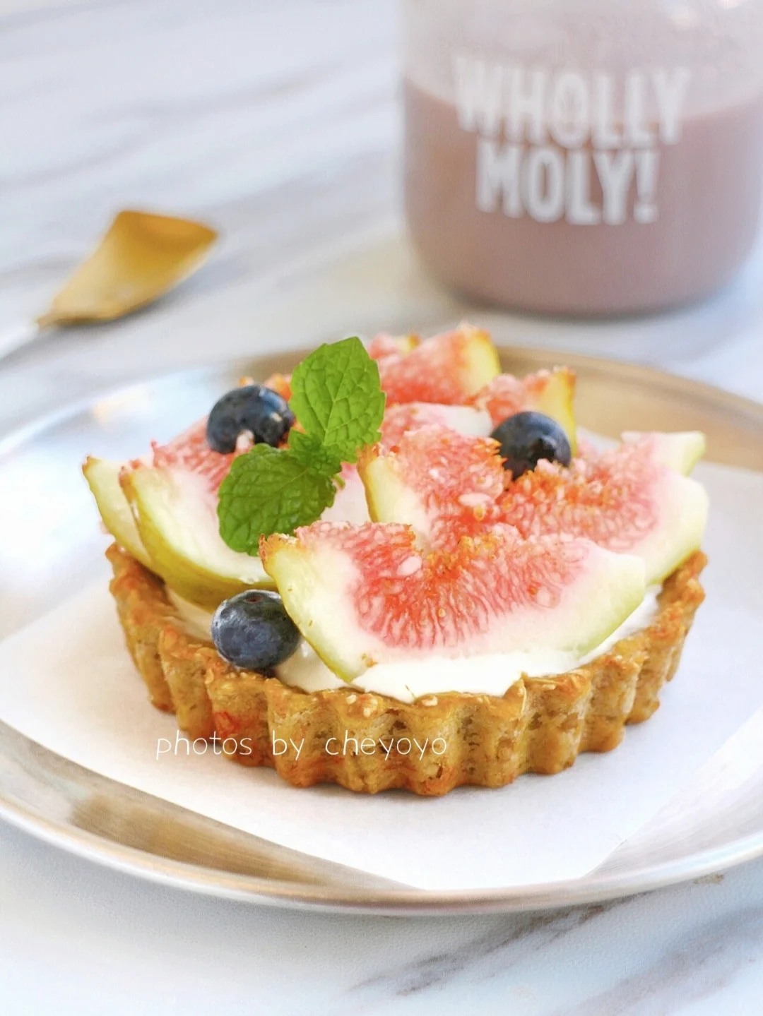 🔥低脂好吃！无油无糖！无花果酸奶燕麦塔