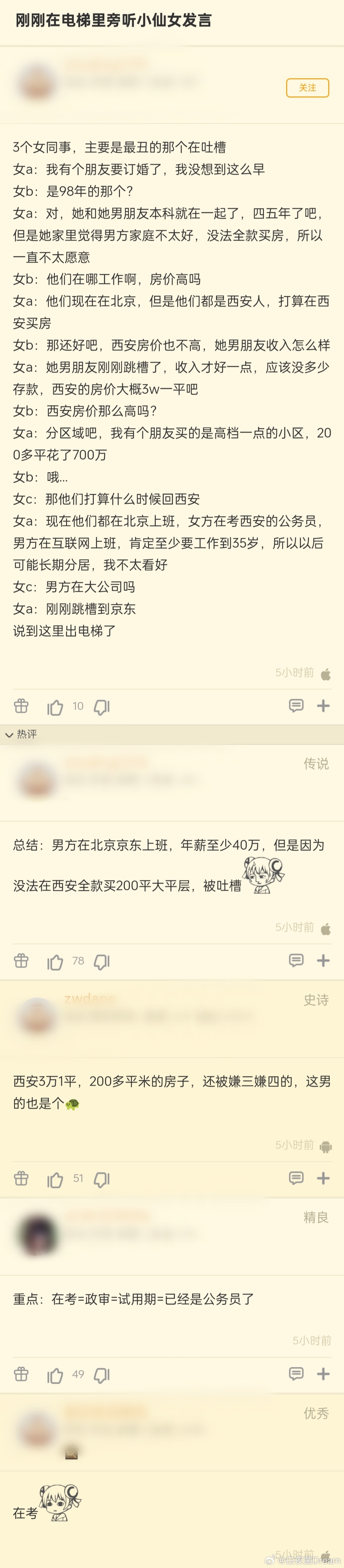 网友刚刚在电梯里听到小仙女发言 ​​​