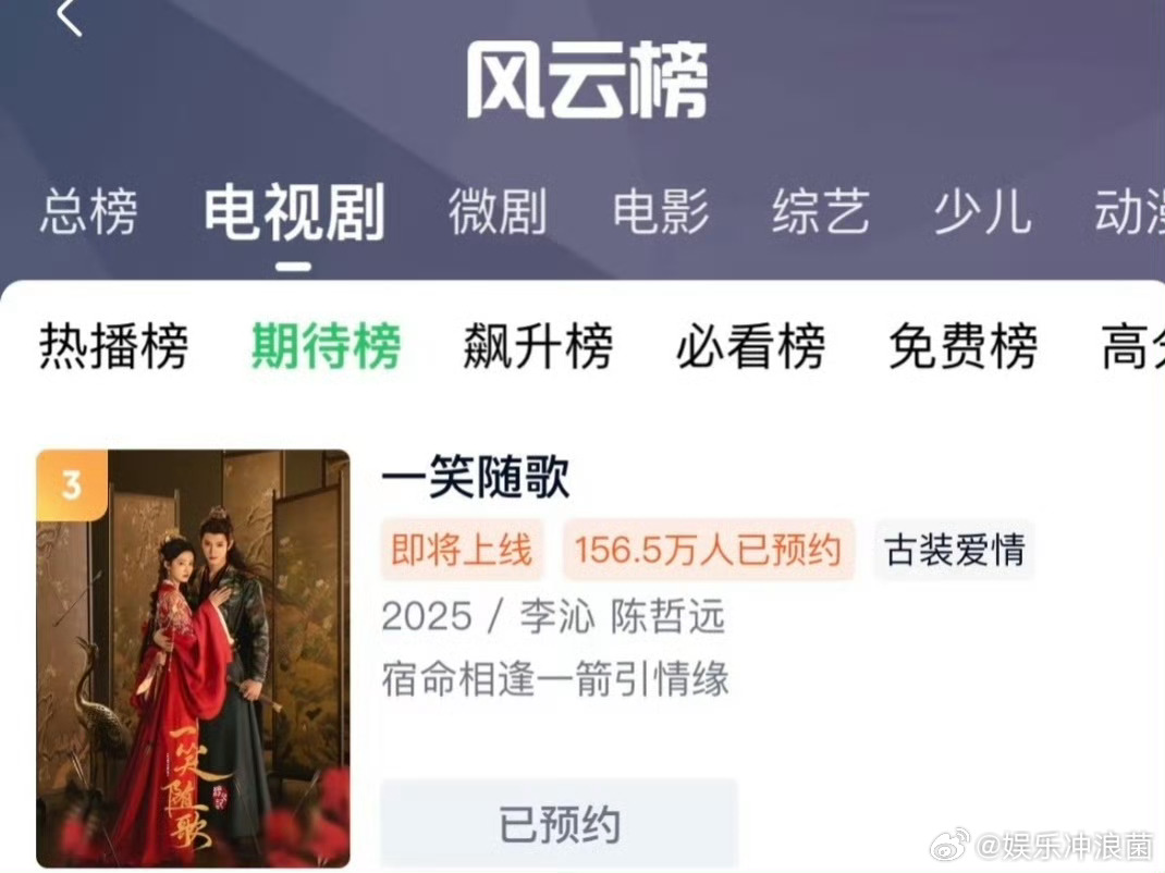 陈哲远李沁一笑随歌期待榜第3 要开播的节奏 ​​​