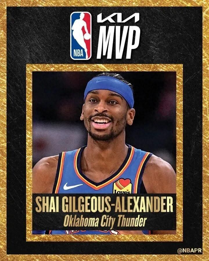 亚历山大连庄 MVP 这件事，真正改变 NBA 讨论格局的，不只是他拿了83张第