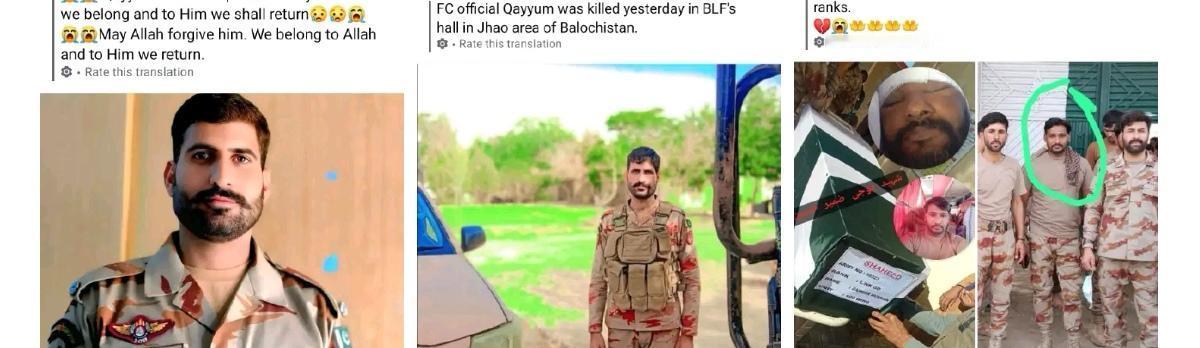 两名巴基斯坦边防军士兵昨天在俾路支省的不同地点死于分离主义武装的袭击。 ​​​