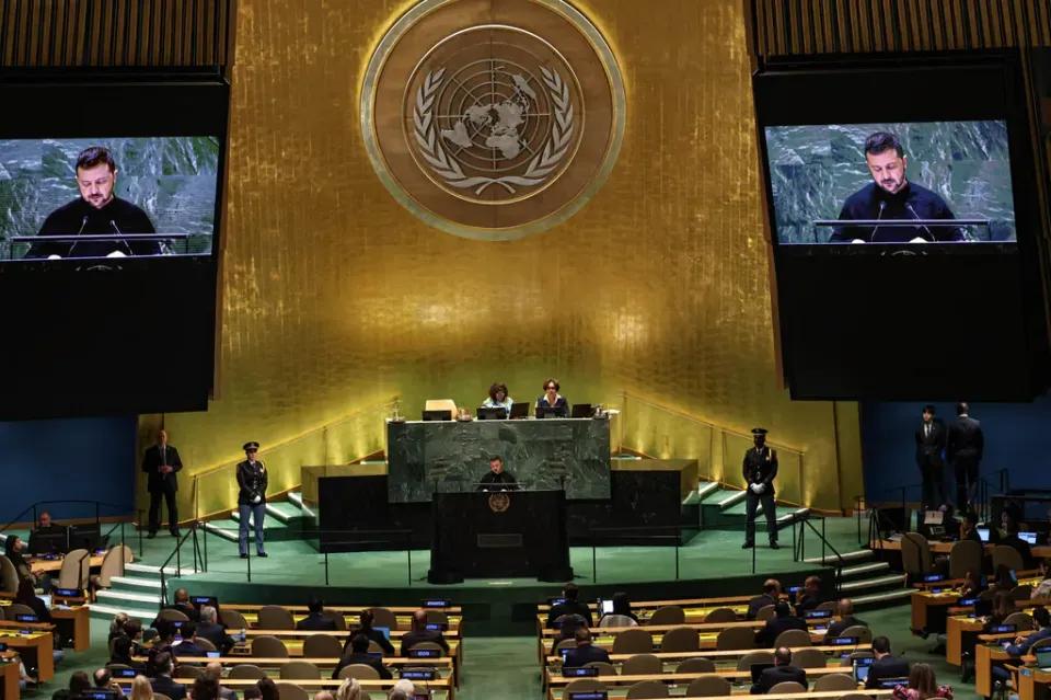 联合国不相信眼流！要不就没有加沙惨剧、俄乌悲剧和黎巴嫩乱局，联大会议上，以色列的