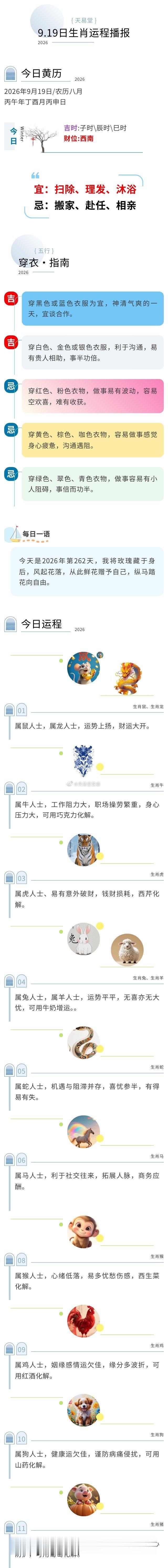 2026年9月19日生肖运程播报运程 ​​​
