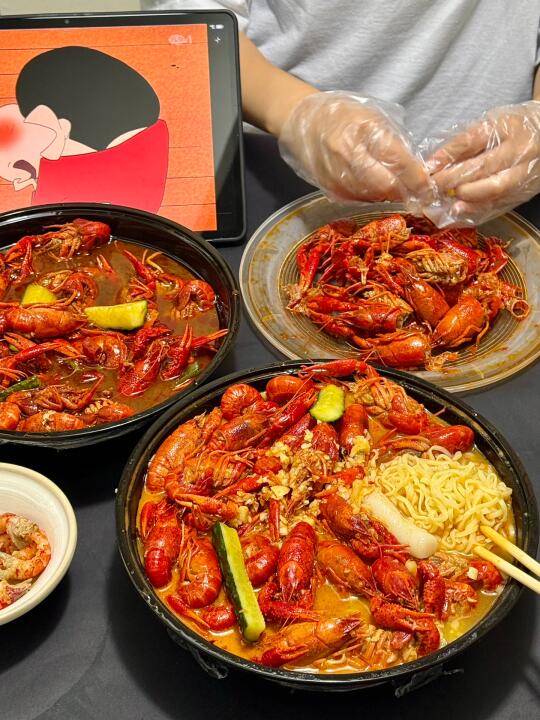 几乎0元！狂炫2盘小龙虾🦞太幸福咯！！！