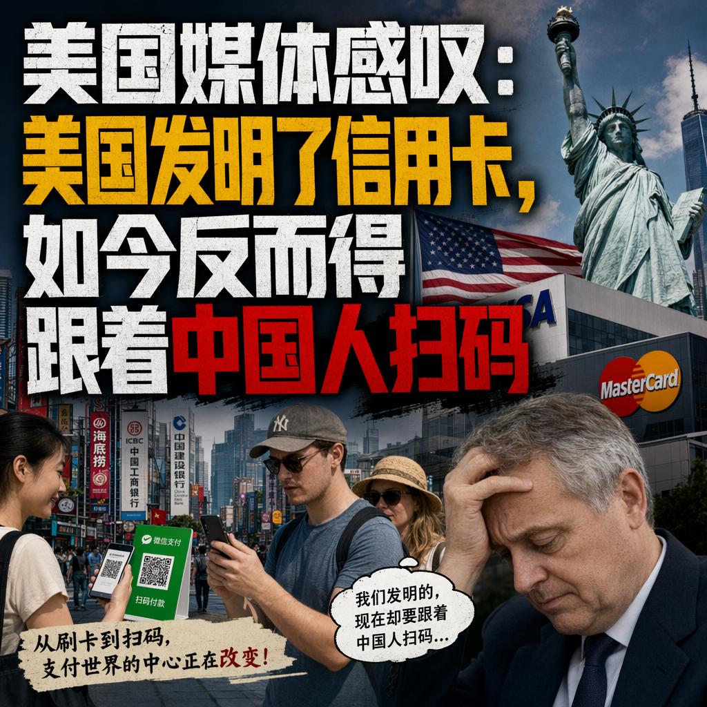 突发！发明信用卡、刷了大半辈子卡的美国人，出门买东西反倒开始跟着中国人学扫码了。