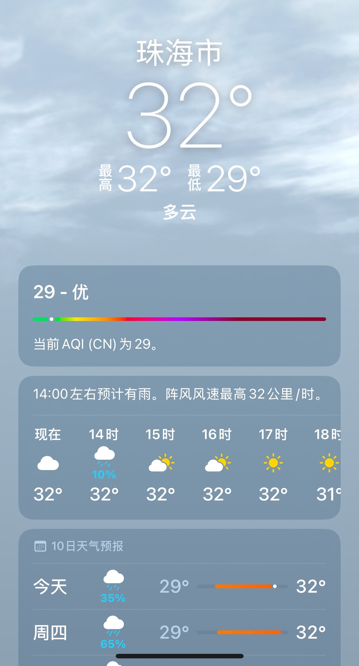 妈呀这个珠海真的超级热老爸还要穿很厚，别给我们小猪热中暑了