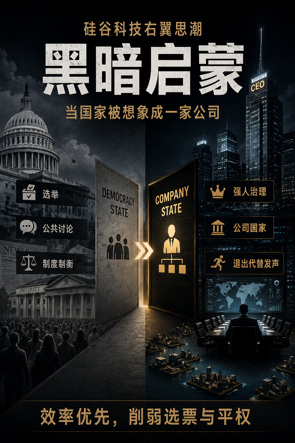 美国与彼得蒂尔相关的“黑暗启蒙”思潮是什么？Claude对此解答："黑暗启蒙"（