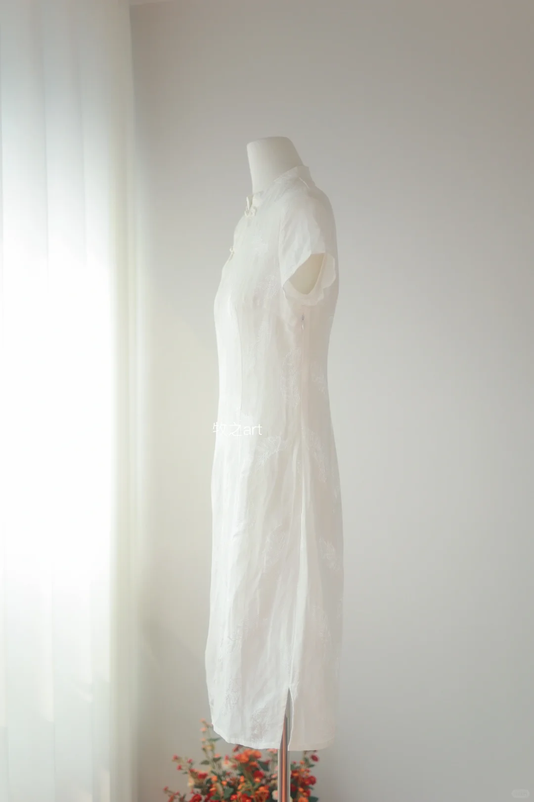 天丝麻旗袍｜中式改良版