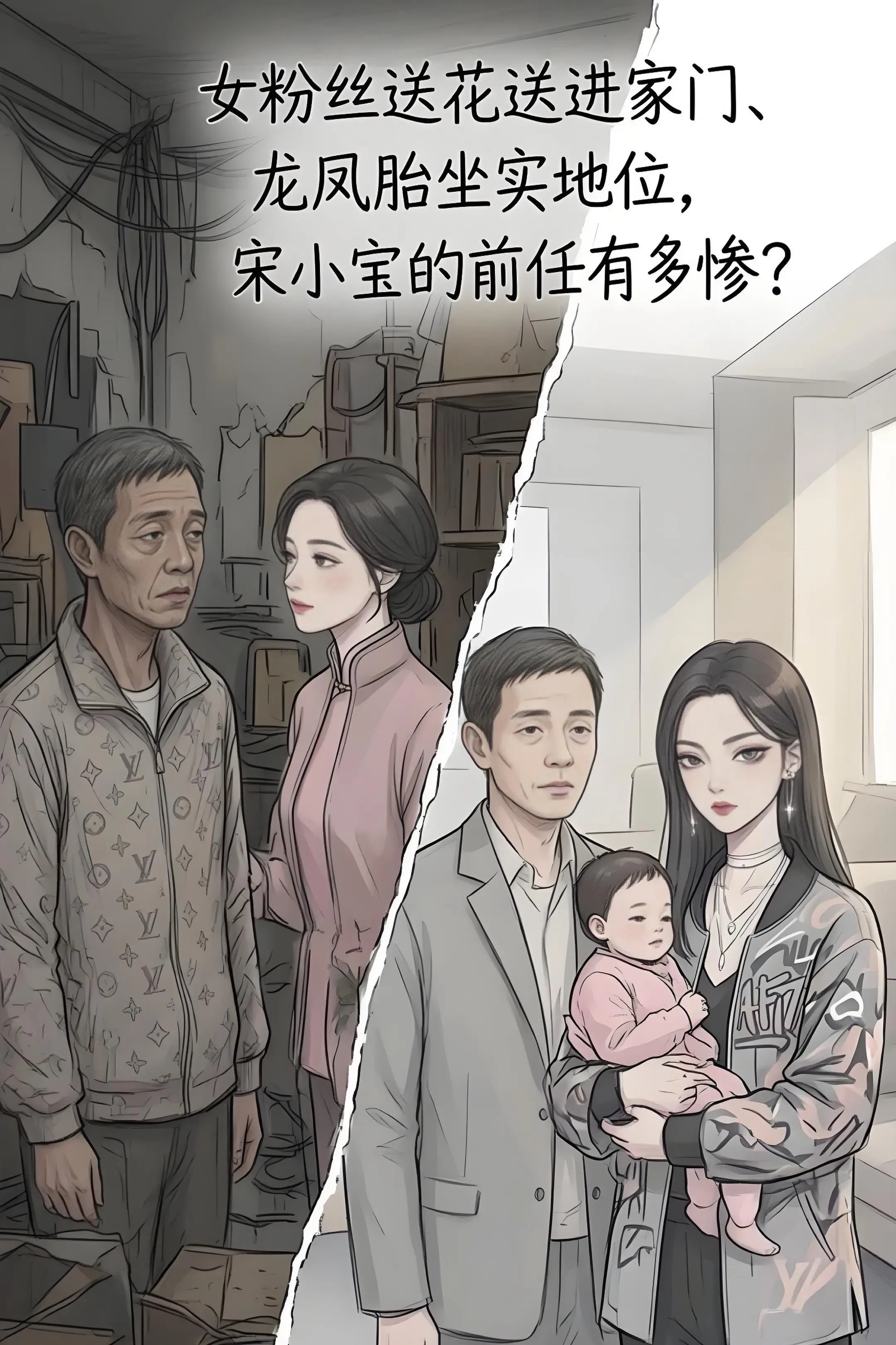 女粉丝送花送进家门、龙凤胎坐实地位，宋小。宝的前任有多惨?