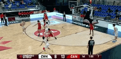 我知道杨溢的远投不太准，但也不要完全放空他，他真能投进…[笑cry]中国u19男