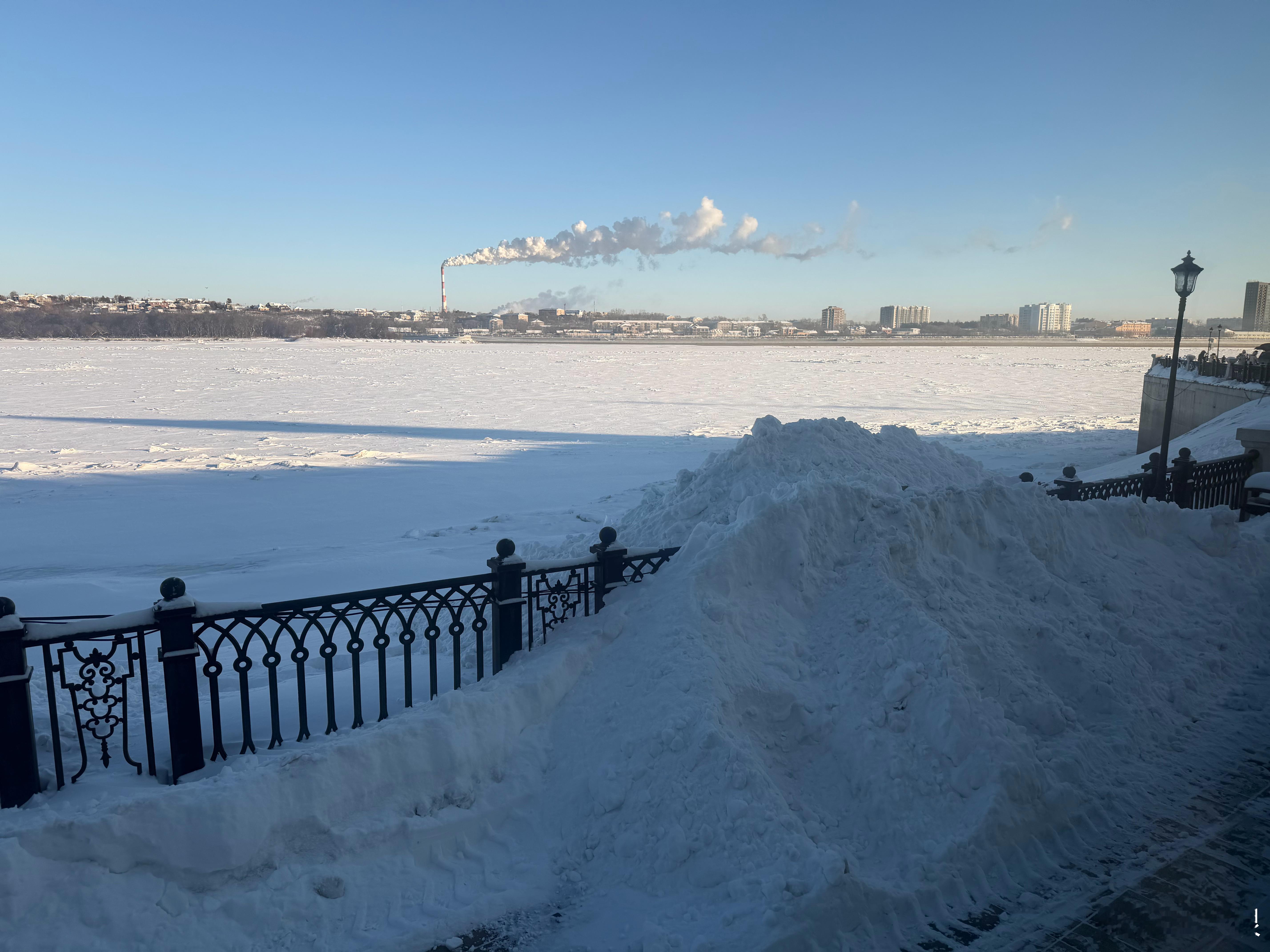 来到黑河，今天夜间最低气温在零下28度。其实还有更冷的时候，也有温度更低的地区，