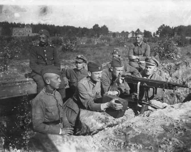 1920年，苏联苏波战争，波兰人的机枪阵地